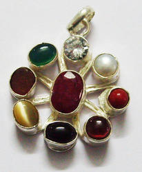 Manufacturers Exporters and Wholesale Suppliers of Navratan Gems Pendants Delhi Delhi